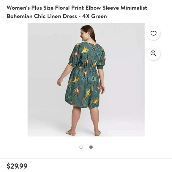 Ava & Viv Linen-Blend Dress 1X - Picture 6 of 6